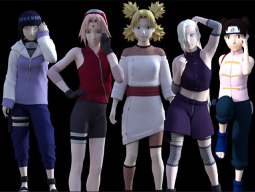 Shinobi Trainer unsensored hentai game with Naruto hentai characters: Hinata Hyuga, Sakura Haruno, Ino Yamanaka, Temari Nara